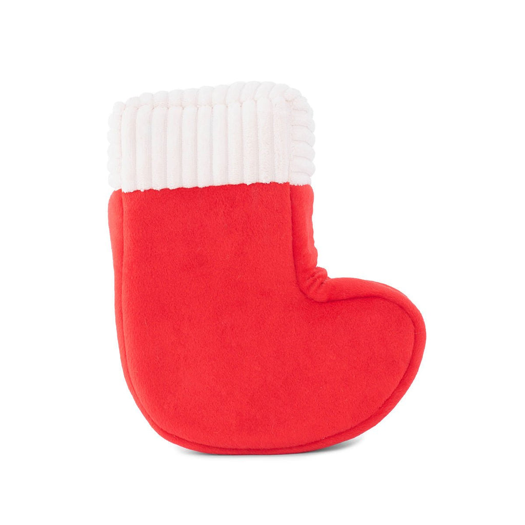 Zippy Paws Interactive Dog Toy - Holiday Burrow - Naughty or Nice Stocking