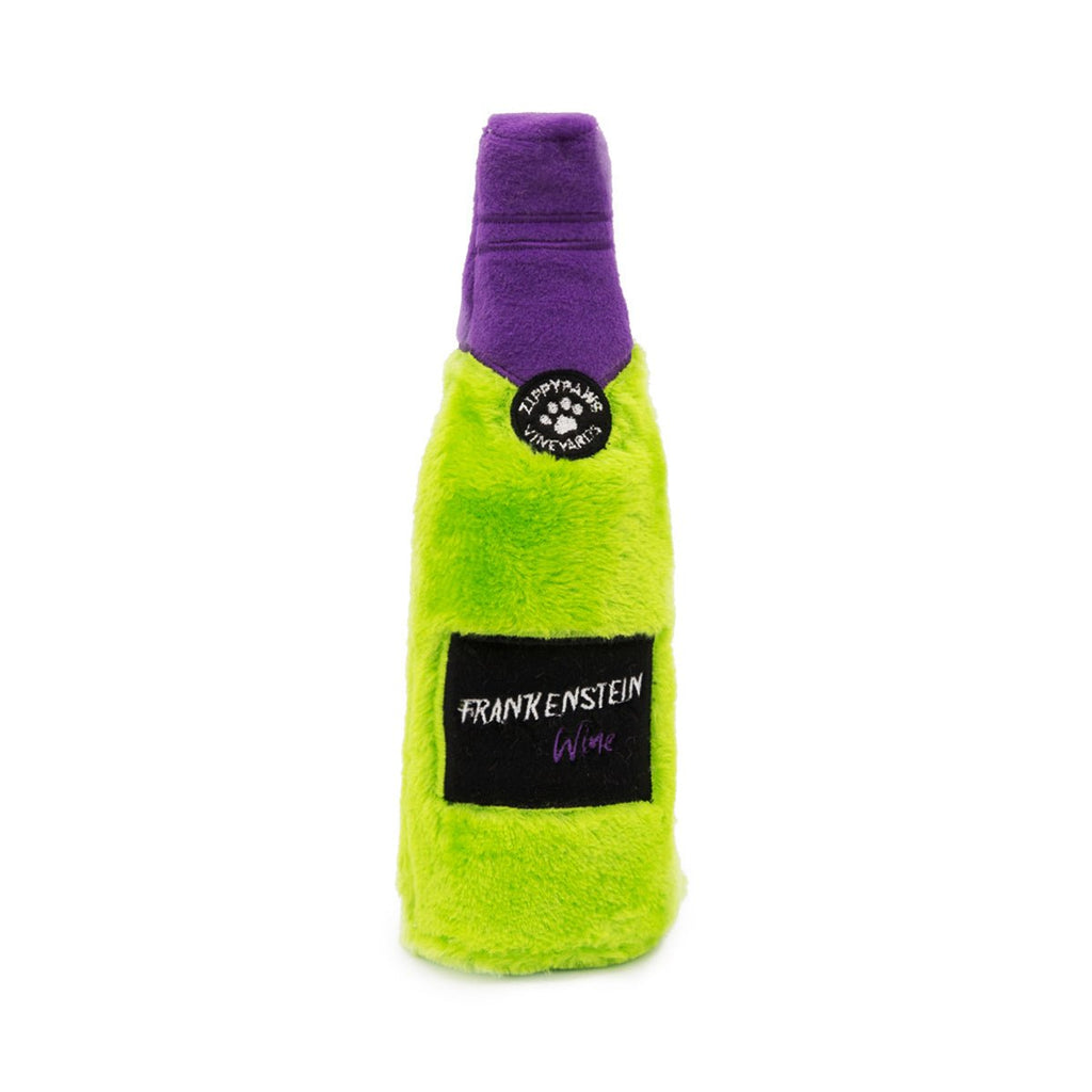 Zippy Paws Happy Hour Crusherz Squeaker Dog Toy - Frankenstein Wine