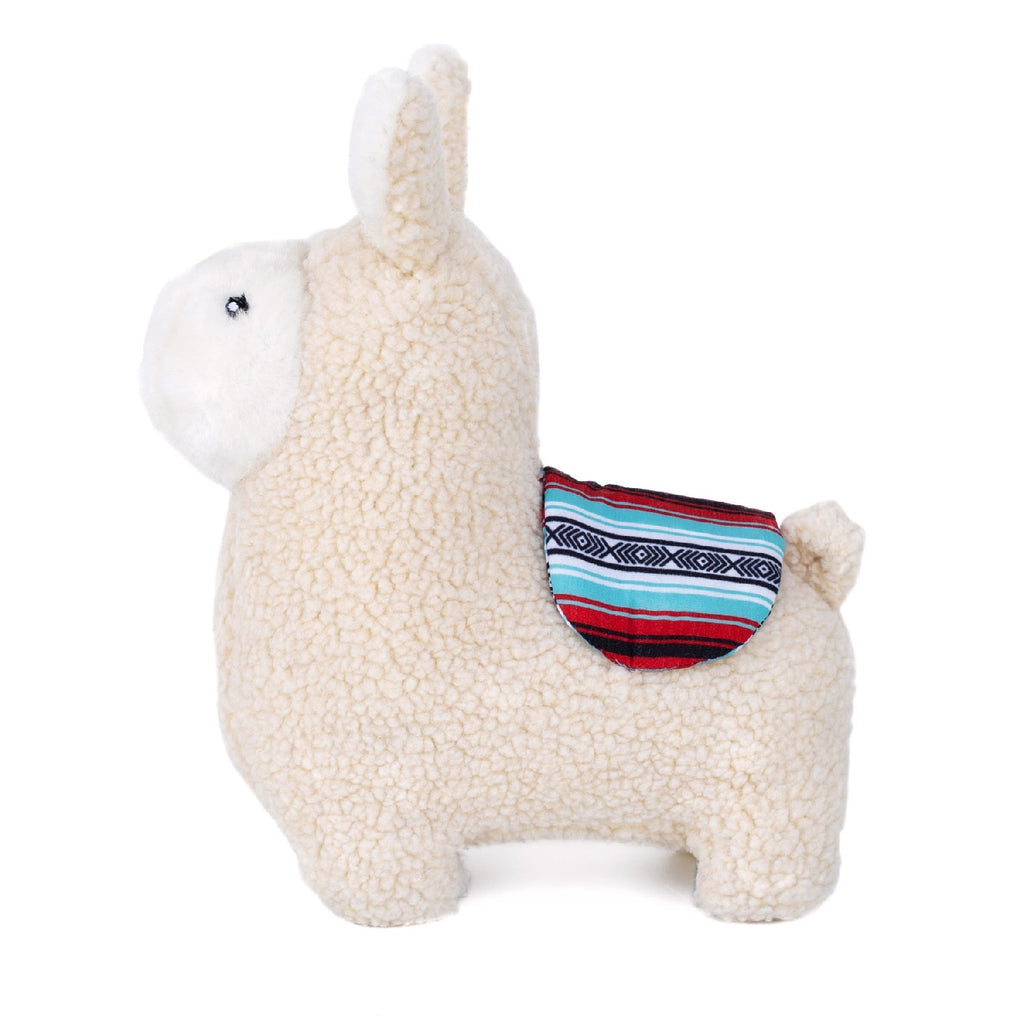 Zippy Paws Snugglerz Plush Squeaker Dog Toy - Liam the Llama