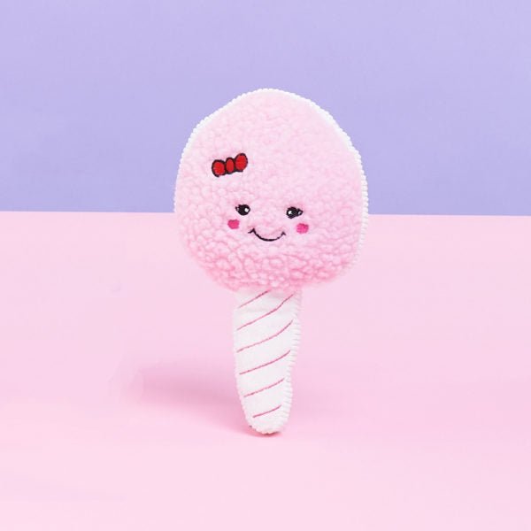 Zippy Paws Squeakie Pattiez Plush Dog Toys - Cotton Candy