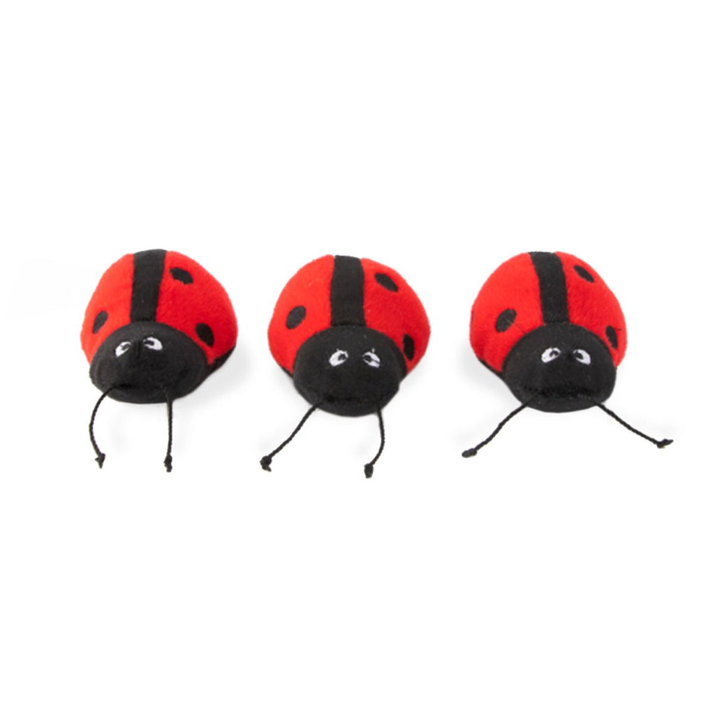 Zippy Paws Interactive Burrow Dog Toy - 3 Ladybugs in a Leaf