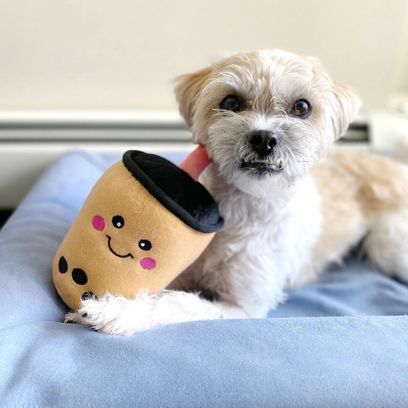 Zippy Paws NomNomz Squeaker Dog Toy - Boba Milk Tea