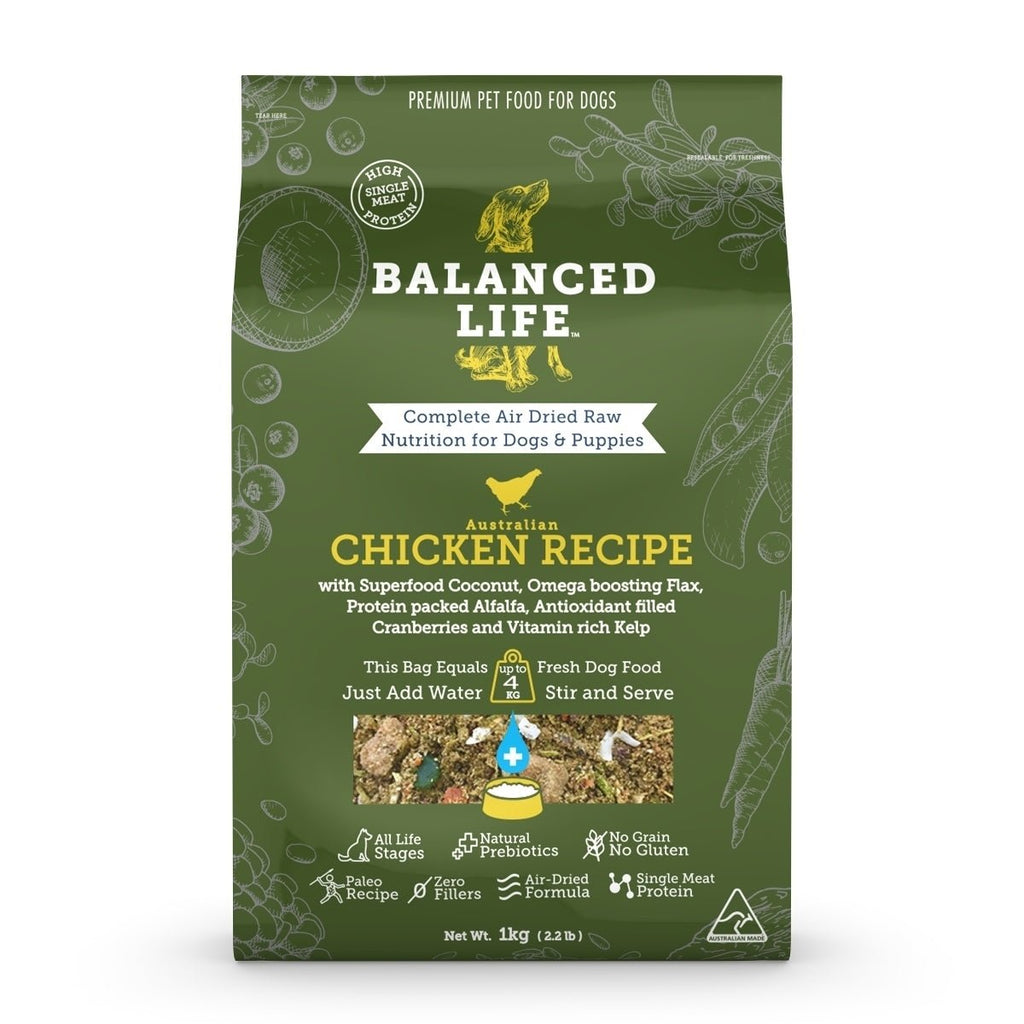 Balanced Life Air Dried Dog Food - Chicken -1kg