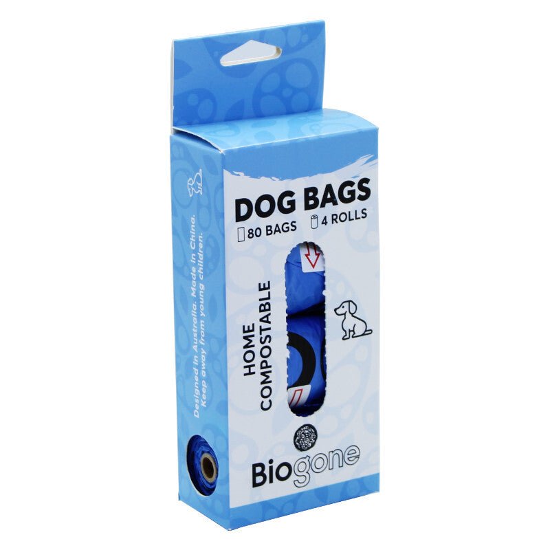 Bio-Gone Compostable Dog Waste Bags 4 Rolls (80 Bags)