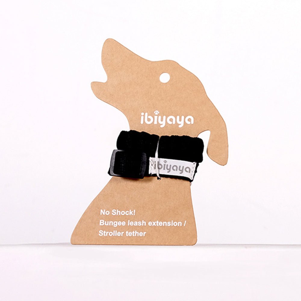 Ibiyaya No Shock Bungee Leash Extension/ Stroller Tether - Black