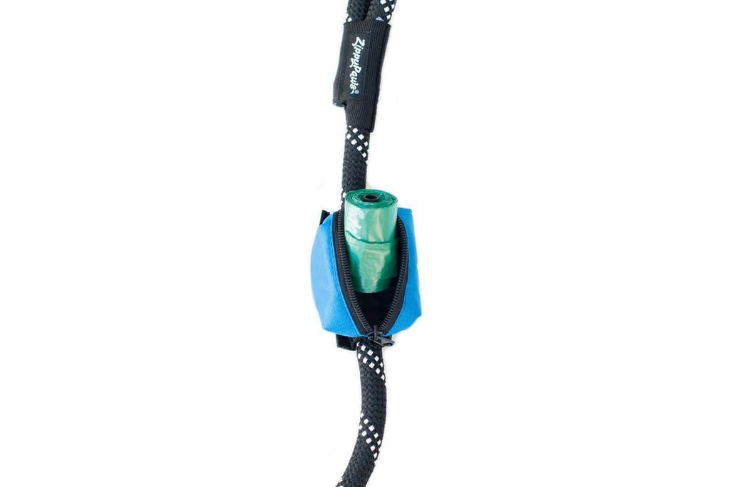 Zippy Paws Adventure Leash Dog Poop Bag Dispenser + BONUS Roll - Glacier Blue