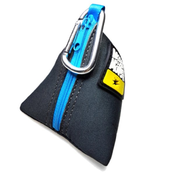 Max & Molly Neoprene Poop Bag Holder Triangle - Sky Blue