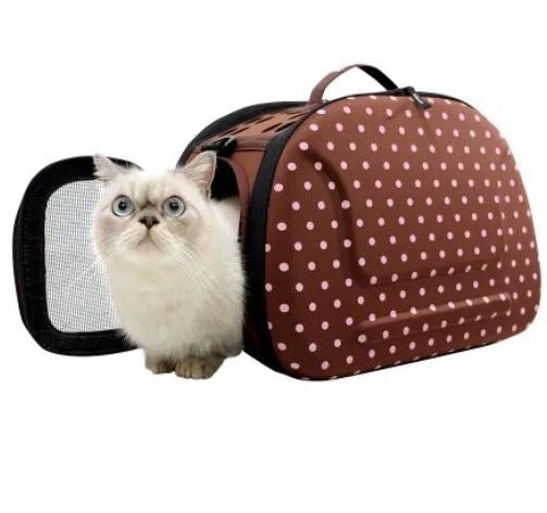 Ibiyaya Classic Collapsible Shoulder Pet Carrier - Brown