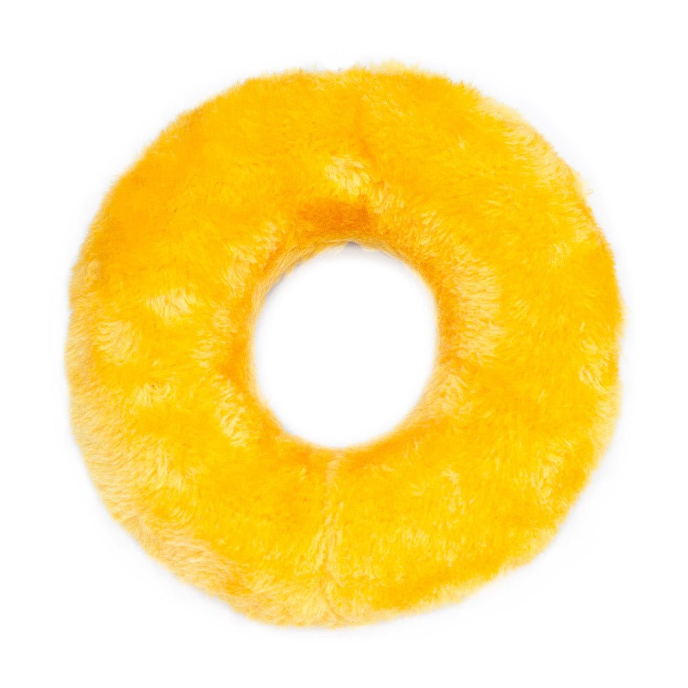 Zippy Paws Plush Jumbo Donutz Dog Toy with Blaster Squeaker - Strawberry