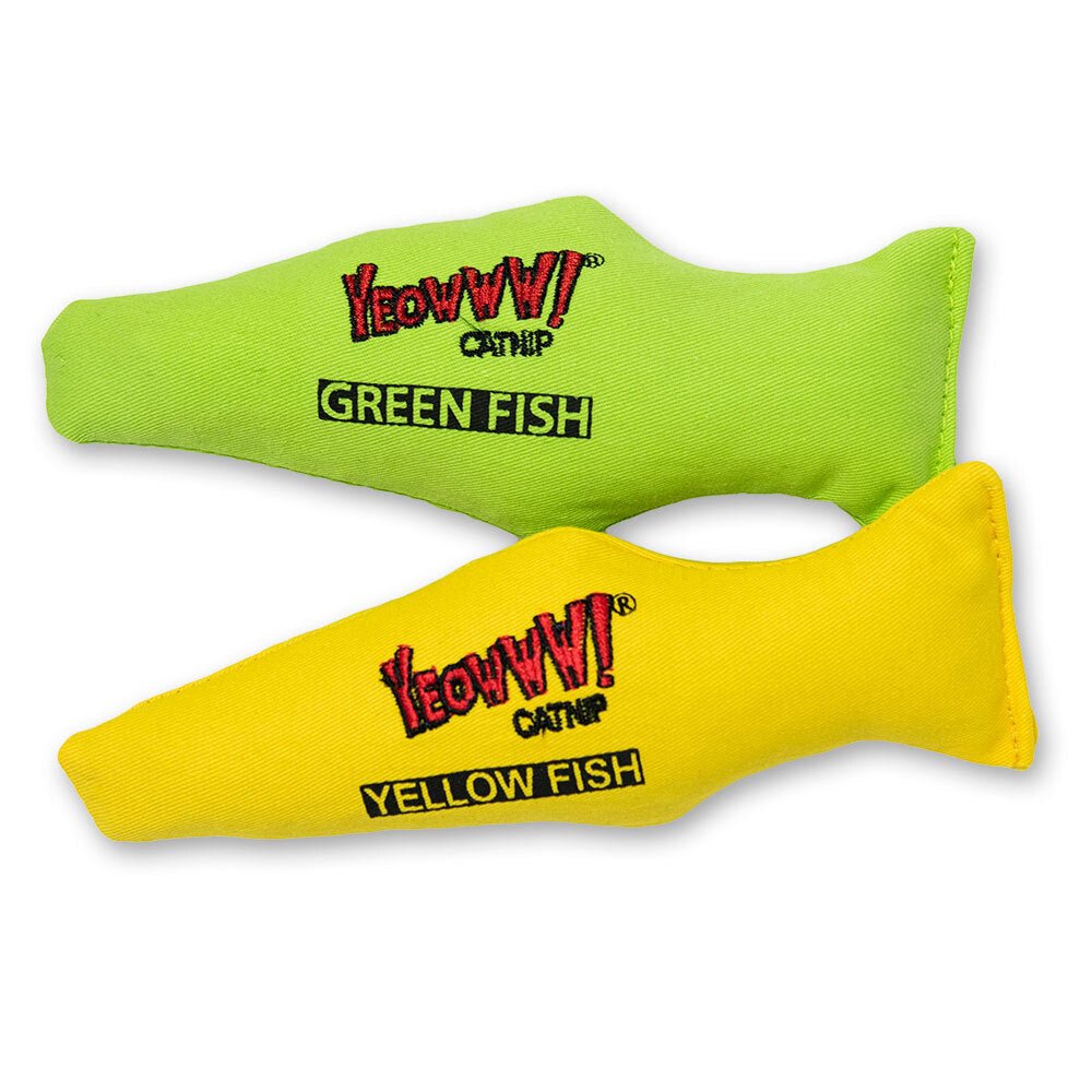 Yeowww! Cat Toys with Pure American Catnip - Fish - Assorted Colours