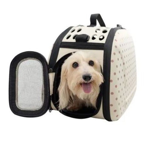 Ibiyaya Classic Collapsible Shoulder Pet Carrier - Beige