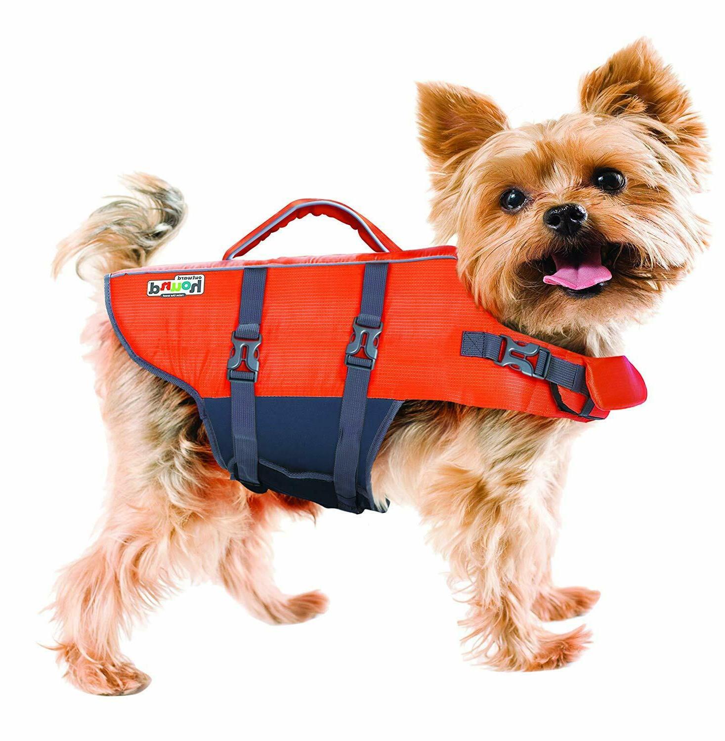 OUTWARD HOUND Granby RipStop Dog Life Jacket, X-Large Bright Orange 