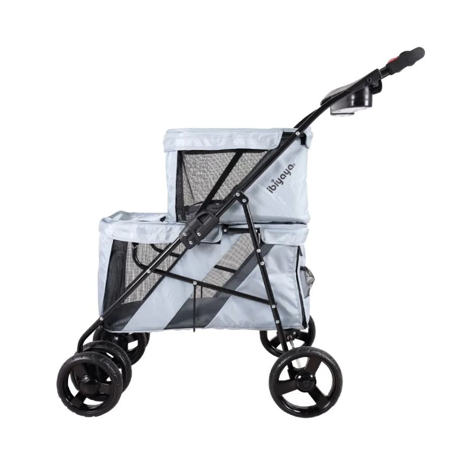 Ibiyaya Double Decker Bus Stroller - Silver Gray