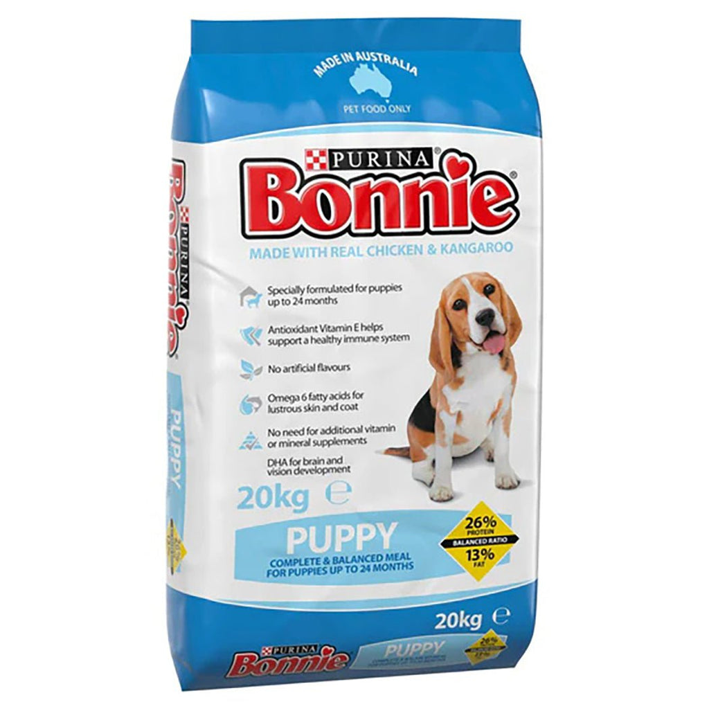Bonnie Puppy Up To 24 Months With Real Chicken And Kangaroo Dry Dog Food - 20kg