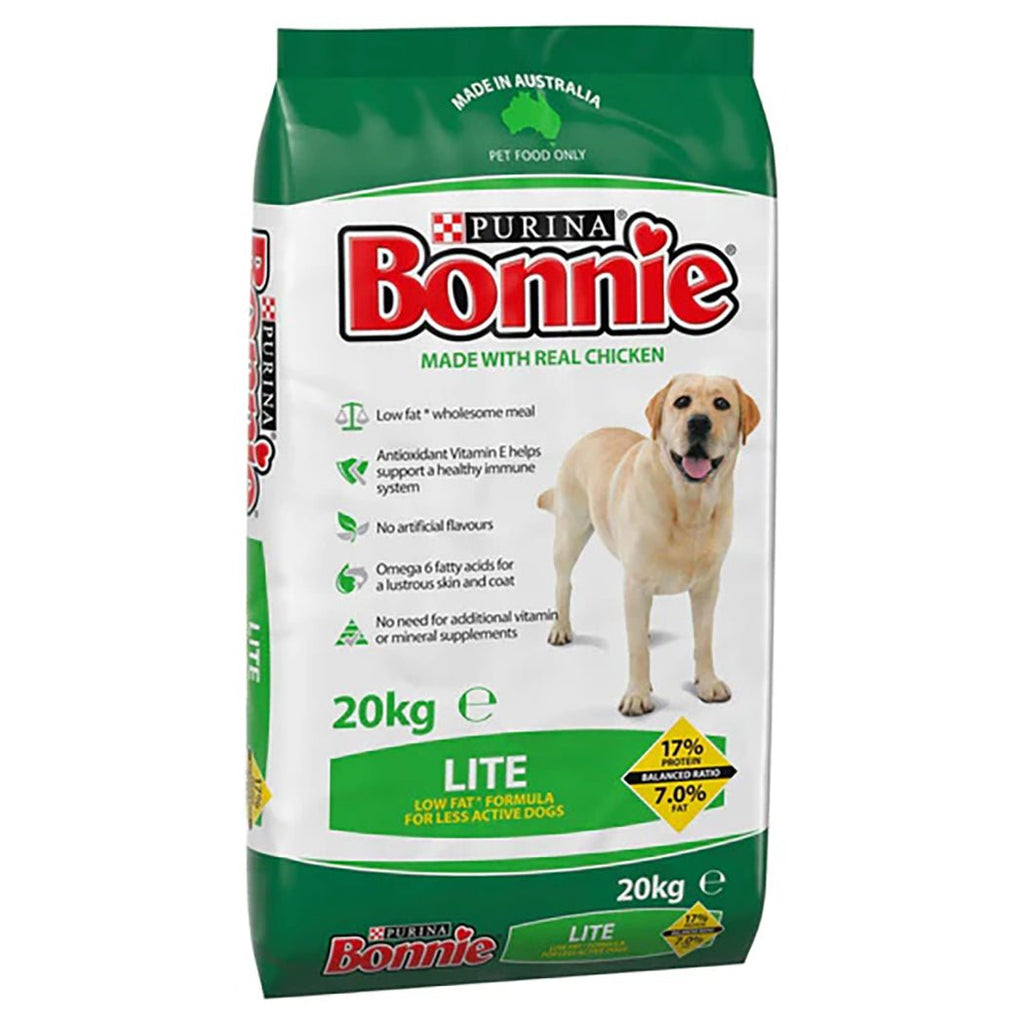 Bonnie Adult All Breed Real Chicken For Less Active Overweight Dry Dog Food - 20kg