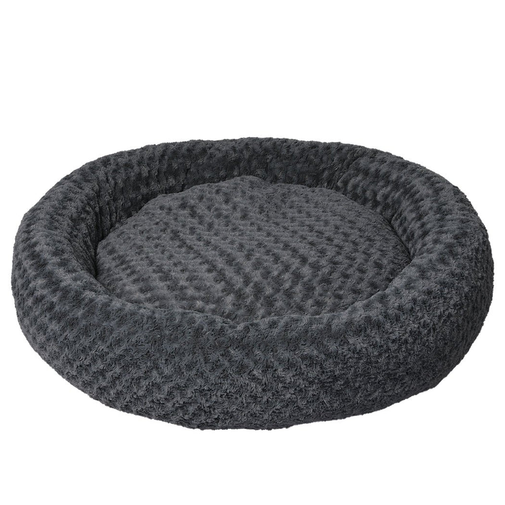 PaWz Calming Soft Plush Washable Dog Bed - Dark Grey - XL