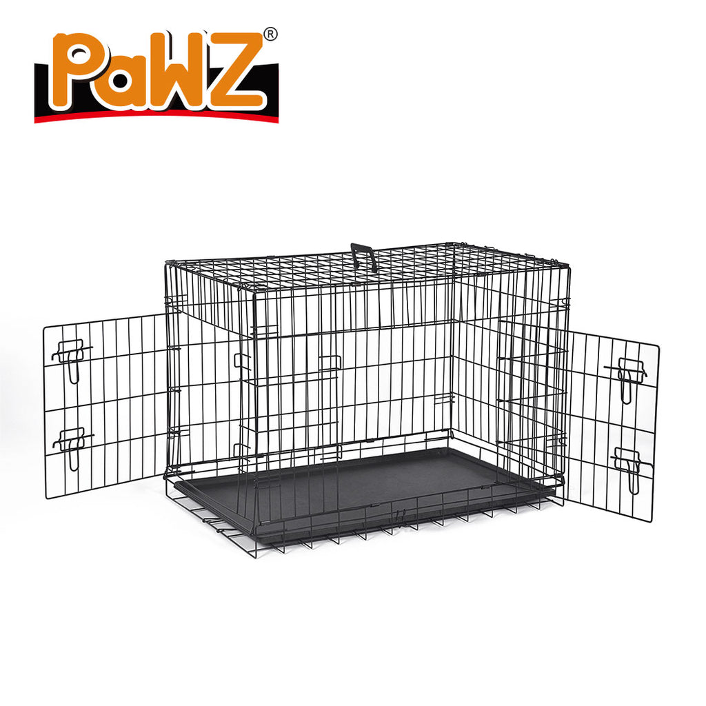 PaWz Pet 36" Dog Crate - Black