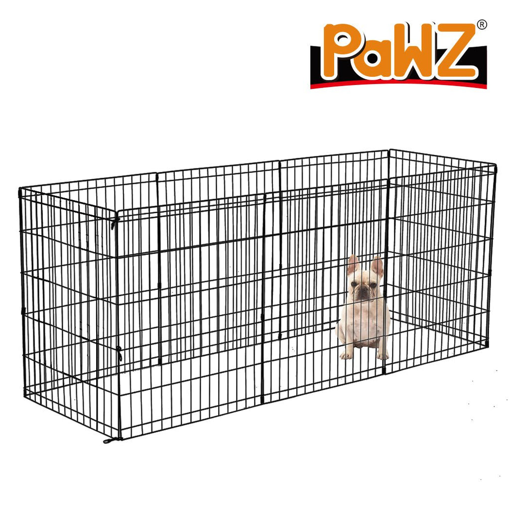 PaWz Pet Dog Playpen 8 Panel Fence -Extension No Door 36" - Black