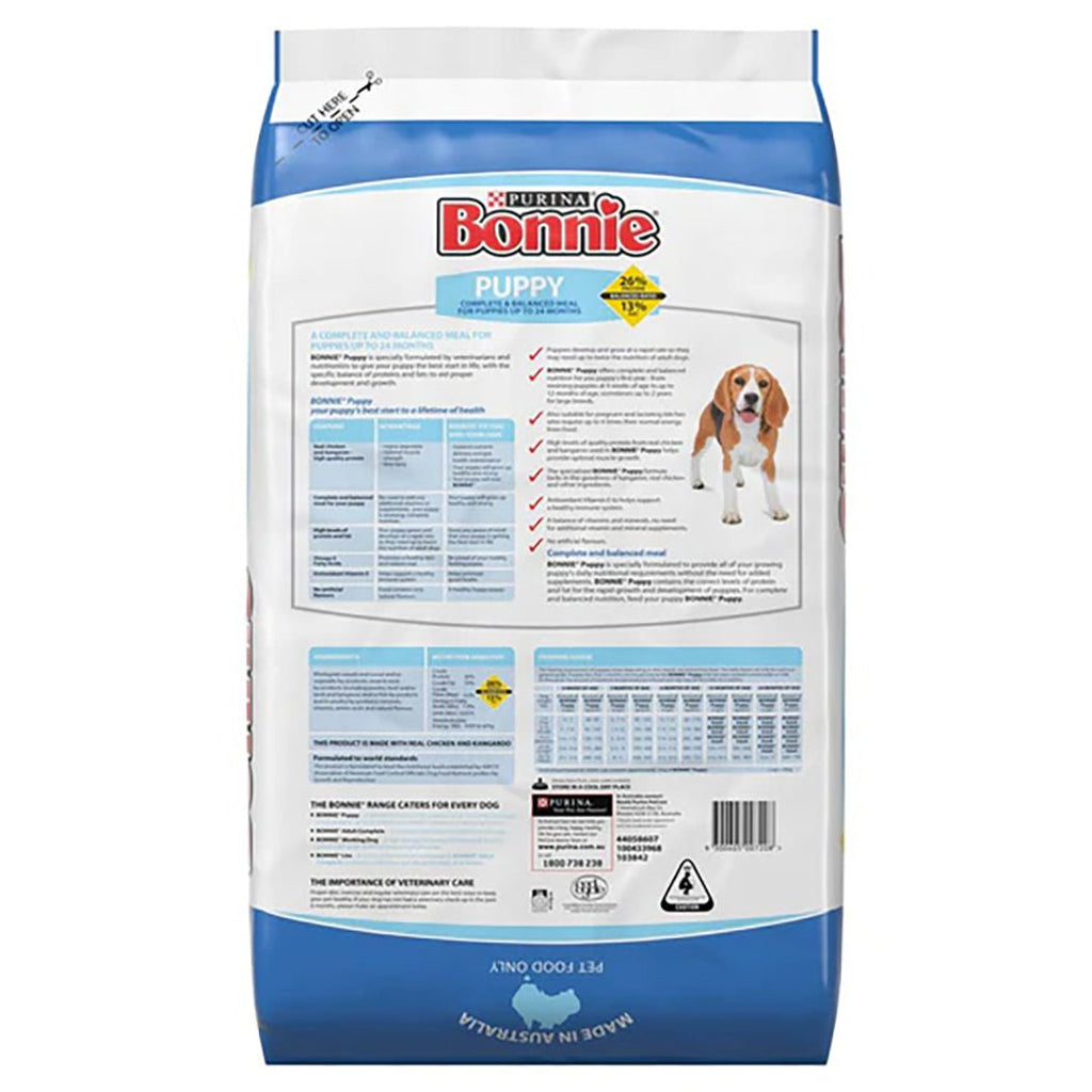 Bonnie Puppy Up To 24 Months With Real Chicken And Kangaroo Dry Dog Food - 20kg