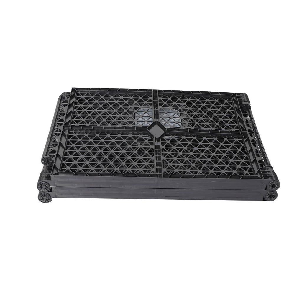 PaWz Pet Foldable Plastic Dog PlayPen - 4 Panels - Black