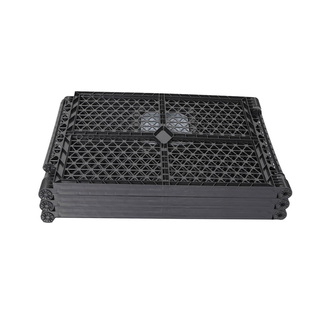 PaWz Pet Foldable Plastic Dog PlayPen - 6 Panels - Black