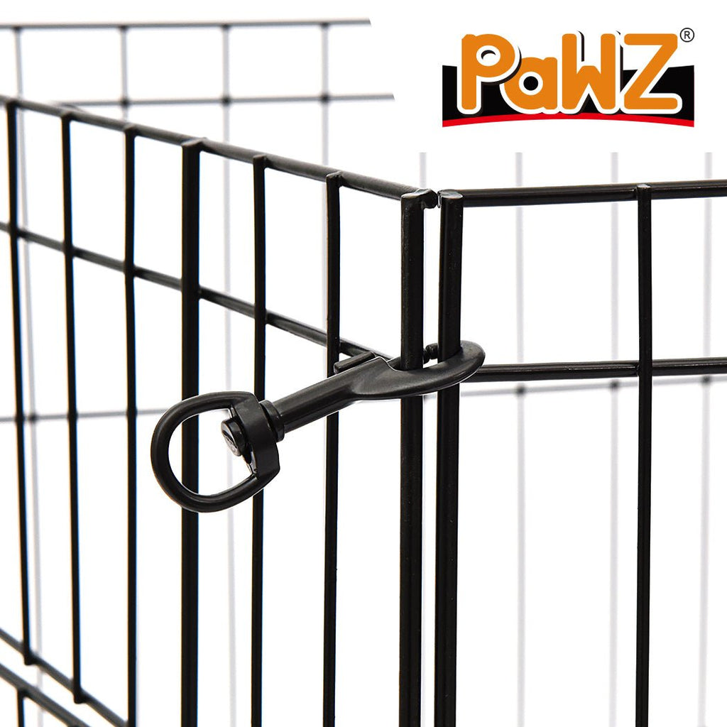 PaWz Pet Dog Playpen 8 Panel Fence -Extension No Door 36" - Black