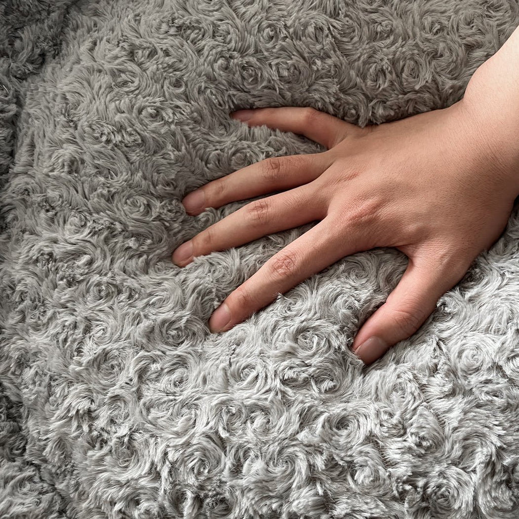 PaWz Calming Soft Plush Washable Dog Bed - Grey - L