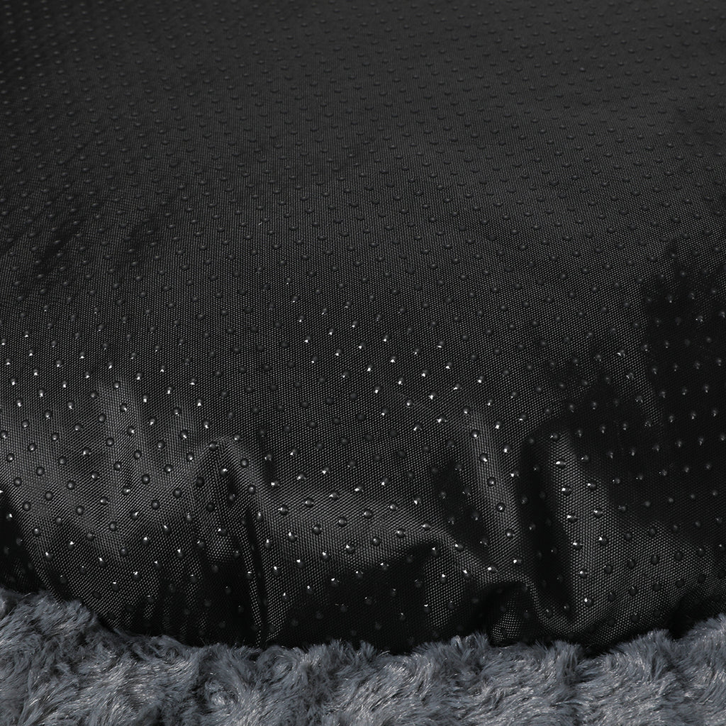 PaWz Calming Soft Plush Washable Dog Bed - Dark Grey - L