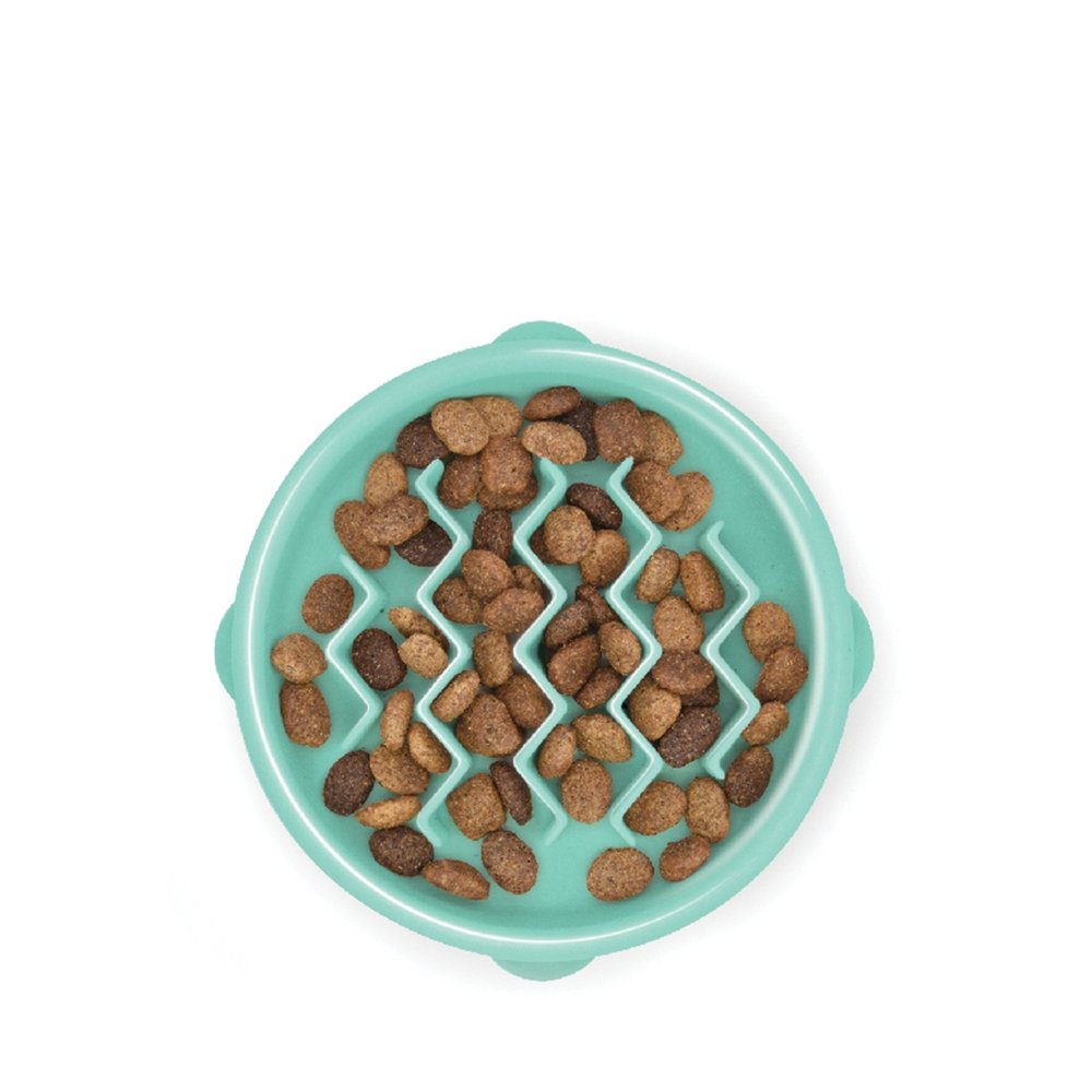 Outward Hound Fun Feeder Slo-Bowl - Mint - Tiny