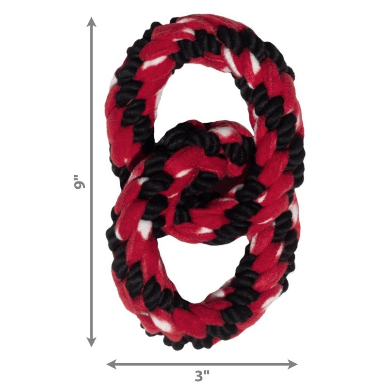 KONG Signature Rope Double Ring Tug Dog Toy