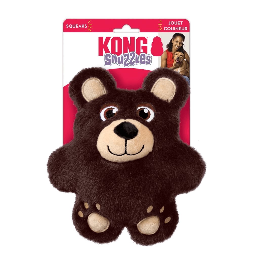 KONG Snuzzles Bear Dog Toy - 3 Units