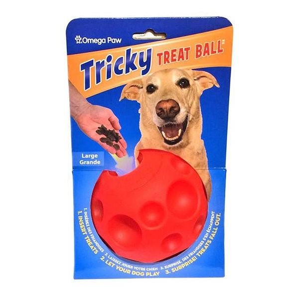 Omega Paw Tricky Treat Ball Treat Dispensing Dog Toy