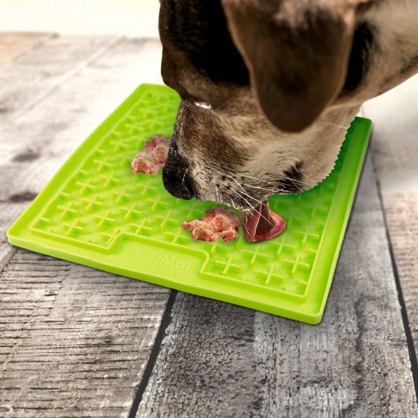 Lickimat Buddy Original Slow Food Anti-Anxiety Licking Mat for Cats & Dogs - Blue