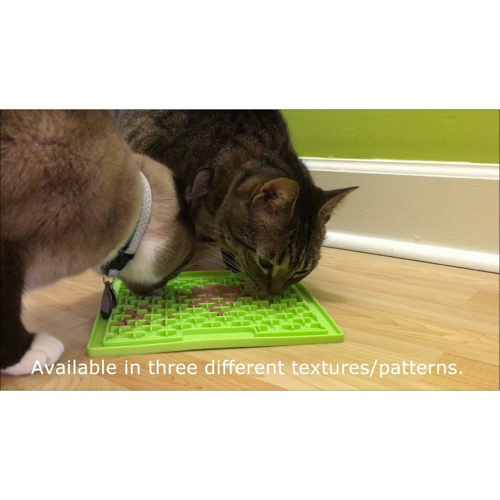 Lickimat Buddy Original Slow Food Anti-Anxiety Licking Mat for Cats & Dogs - Blue