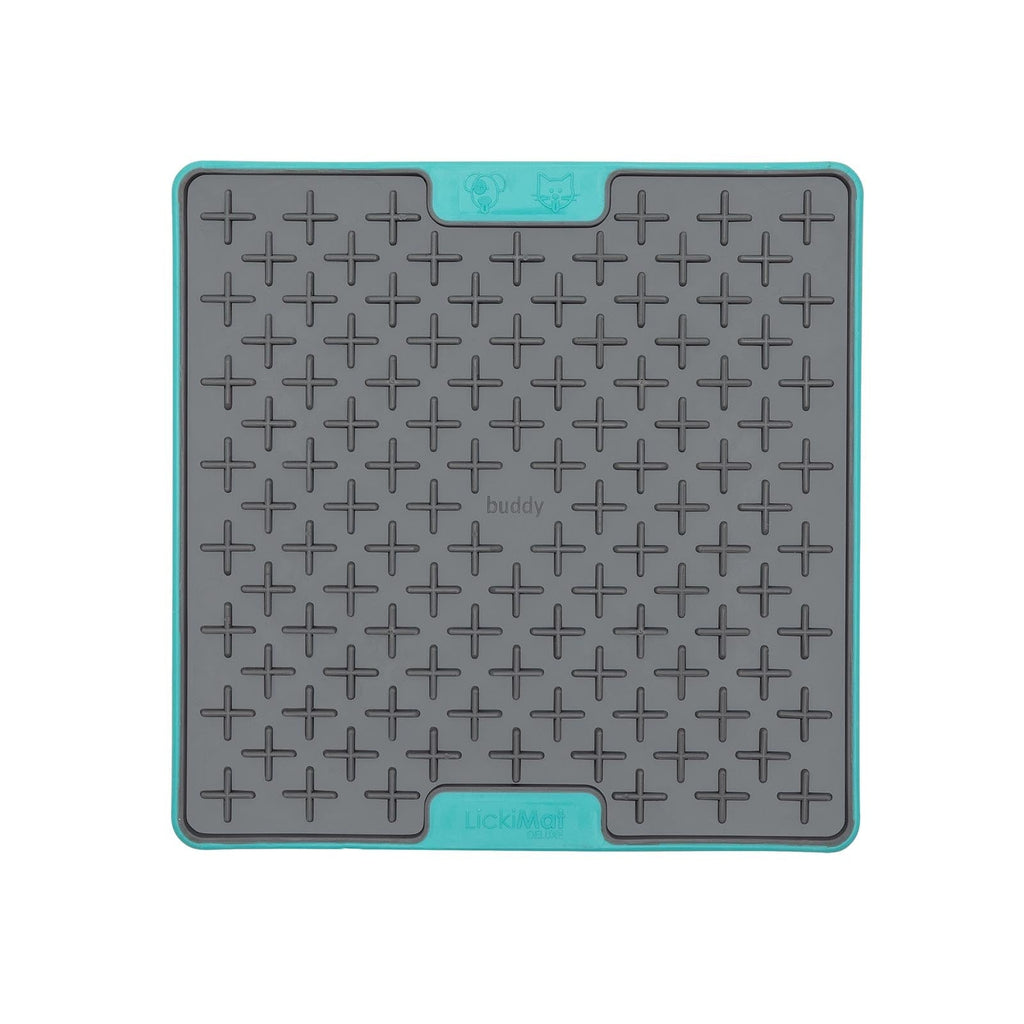 LickiMat Buddy Tuff Slow Food Bowl Anti Anxiety Licking Mat for Dogs - Blue