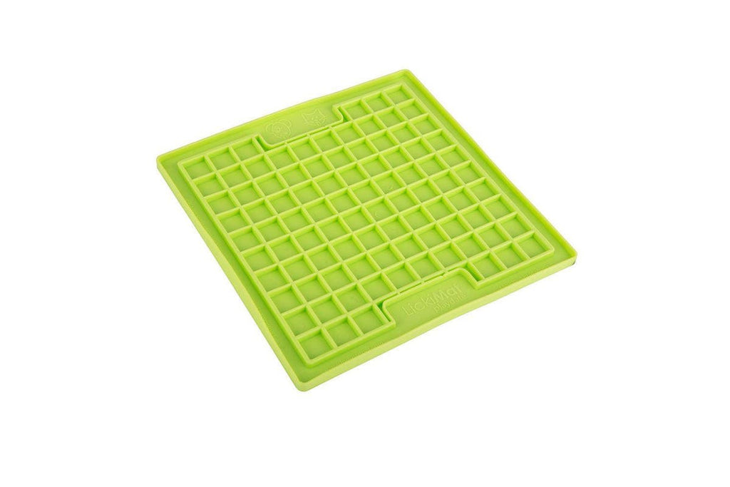 Lickimat Playdate Original Slow Food Licking Mat for Cats & Dogs - Green