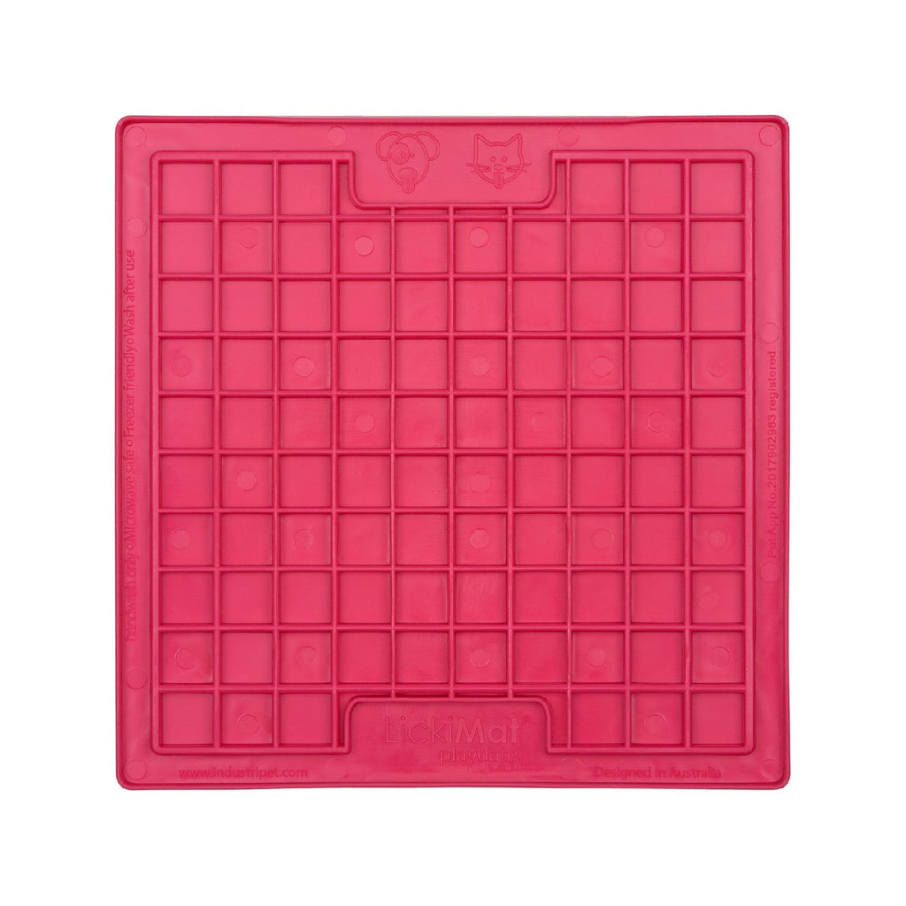 Lickimat Playdate Original Slow Food Licking Mat for Cats - Pink