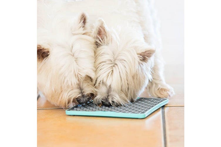 LickiMat Playdate Tuff Slow Food Bowl Anti-Anxiety Mat for Dogs - Blue