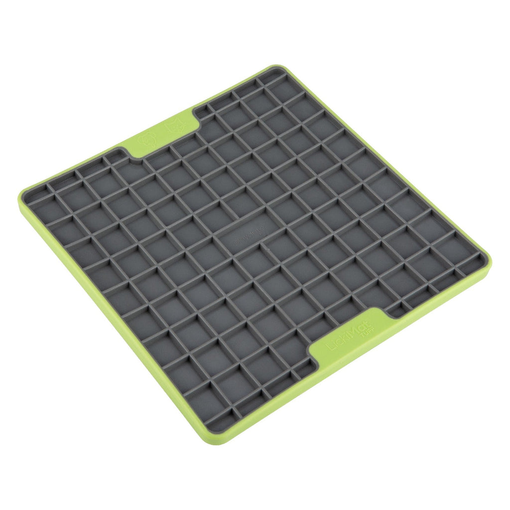LickiMat Playdate Tuff Slow Food Bowl Anti-Anxiety Mat for Dogs- Green