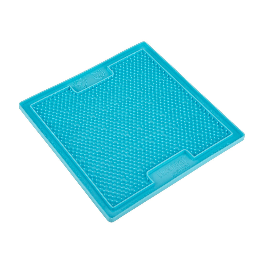 Lickimat Soother Original Slow Food Licking Mat for Cats & Dogs - Blue