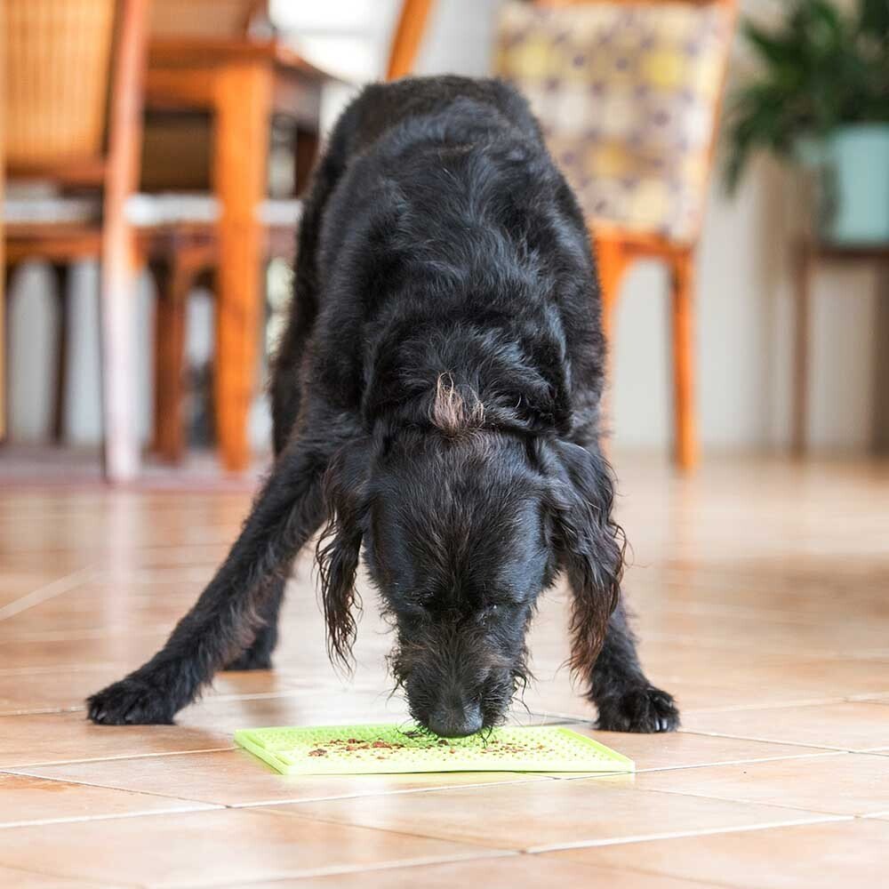 Lickimat Soother Original Slow Food Licking Mat for Cats & Dogs - Green