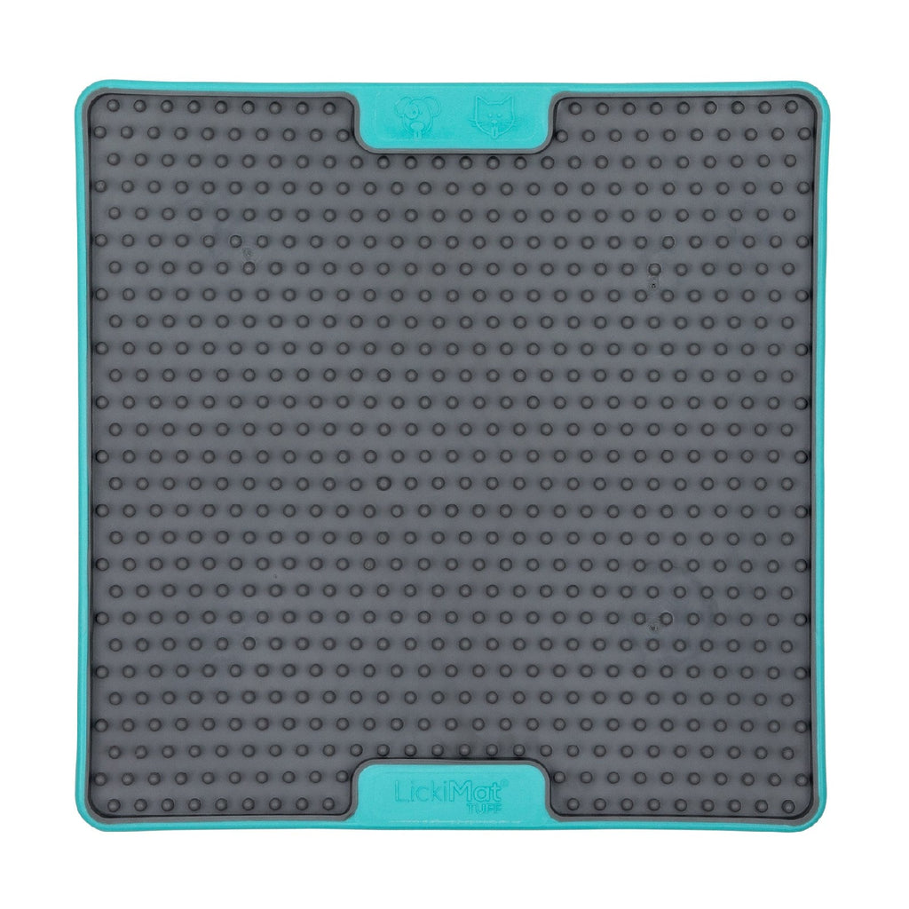 LickiMat Soother Tuff Slow Food Lick Mat Dog Bowl - Blue