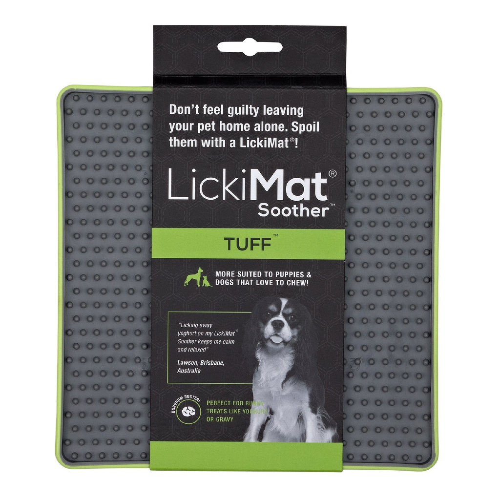 LickiMat Soother Tuff Slow Food Lick Mat Dog Bowl - Green