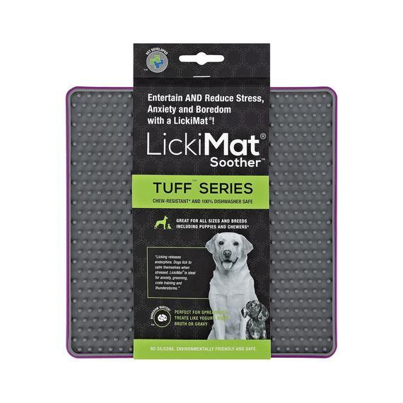 LickiMat Soother Tuff Slow Food Lick Mat Dog Bowl - Purple