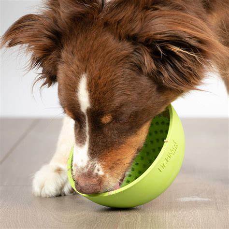 LickiMat Wobble Slow Feeder Boredom Buster Dog Food Bowl - Blue