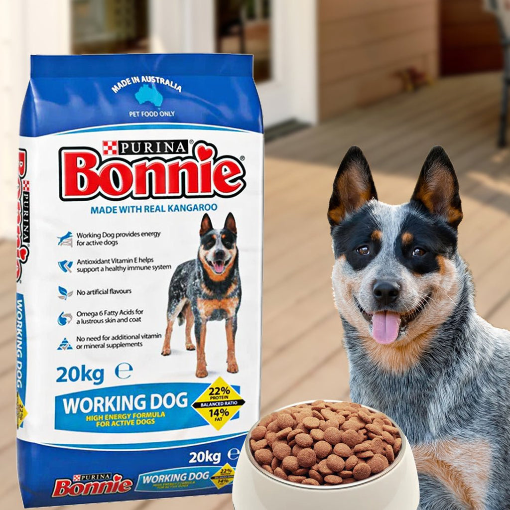 Bonnie Adult Working Dog Dry Food Active Large Breeds Real Kangaroo - 20kg