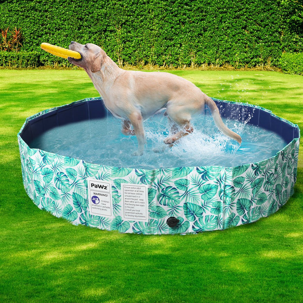 PaWz 120cm Pet Dog Swimming Pool - Leaf