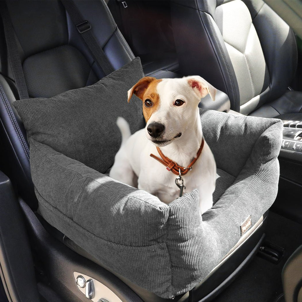 PaWz Pet Car Booster Seat Dog Protector Portable Travel Bed Removable Grey M