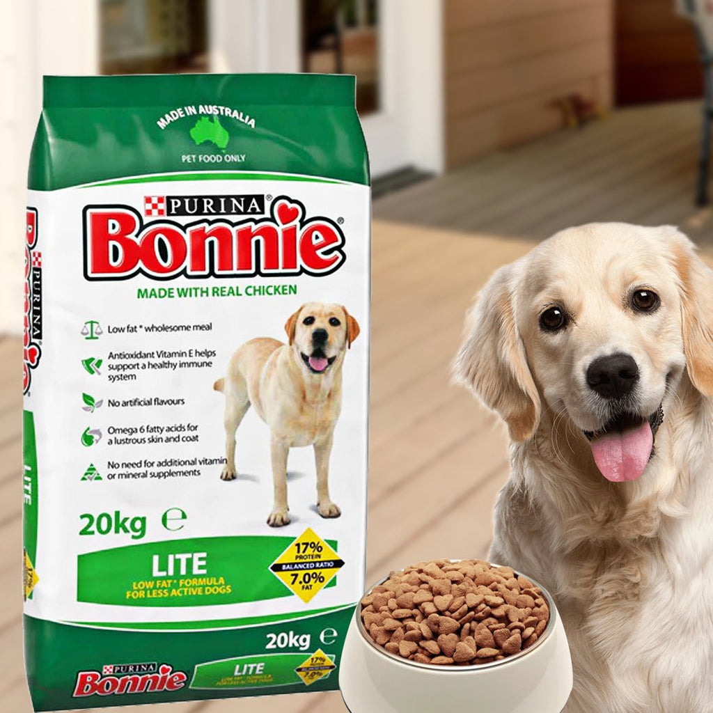 Bonnie Adult All Breed Real Chicken For Less Active Overweight Dry Dog Food - 20kg