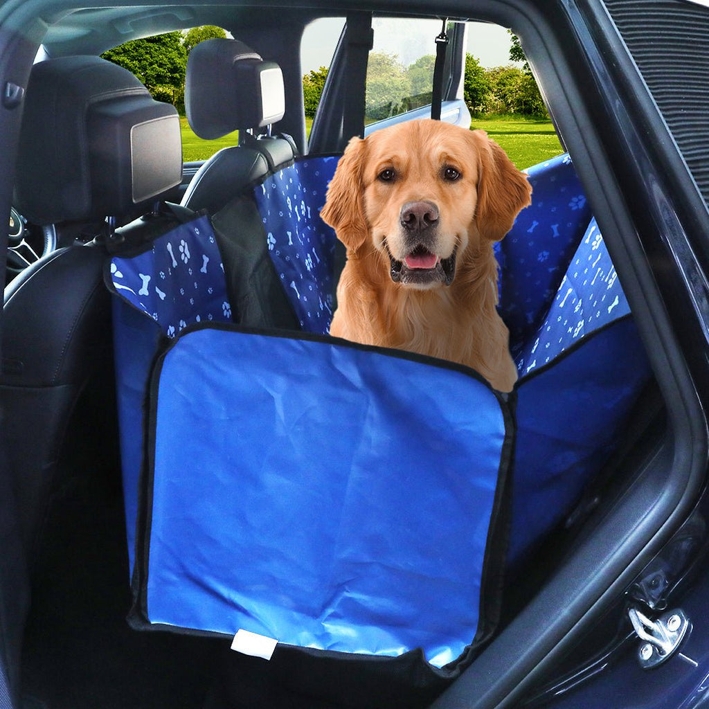 PaWz Pet Back Car Seat Cover Hammock - Blue - L